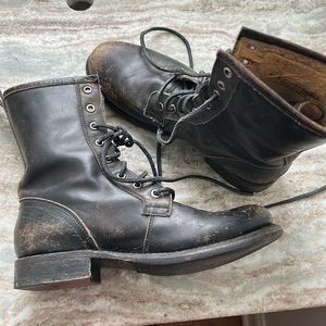 Frye Veronica distressed combat boots
